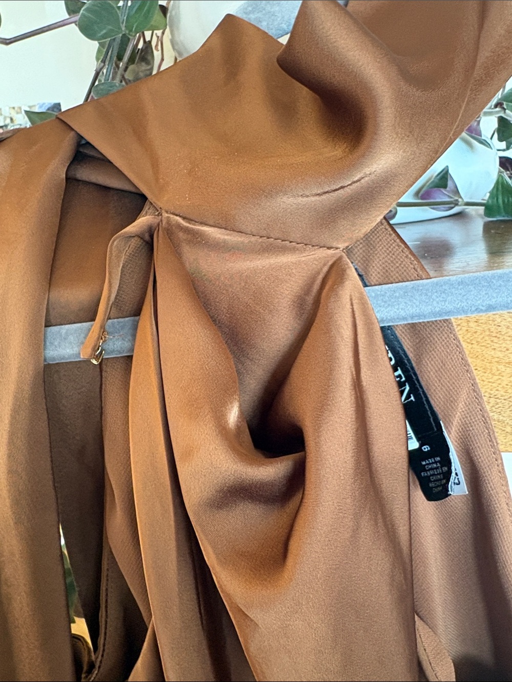 Ralph Lauren One-Shoulder Tie-Neck Dress - Picture 8 of 8